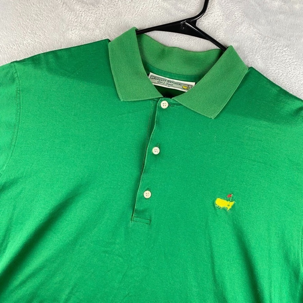 Vintage Masters Polo Shirt Mens XL Green Augusta National Golf Shop Embroidered